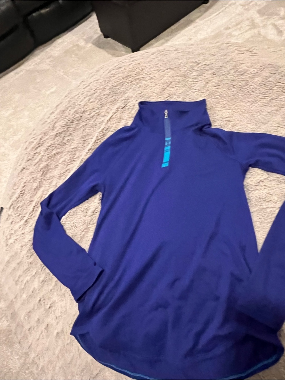 Under Armour Royal Blue Quarter-Zip Pullover with Teal Zipper